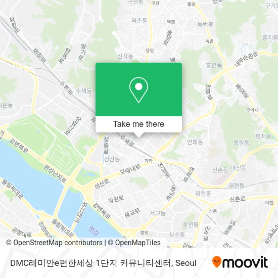 DMC래미안e편한세상 1단지 커뮤니티센터 map