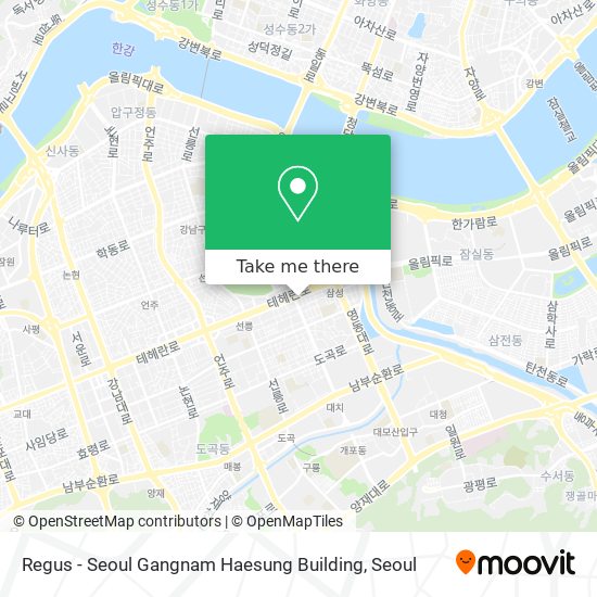 Regus - Seoul Gangnam Haesung Building map