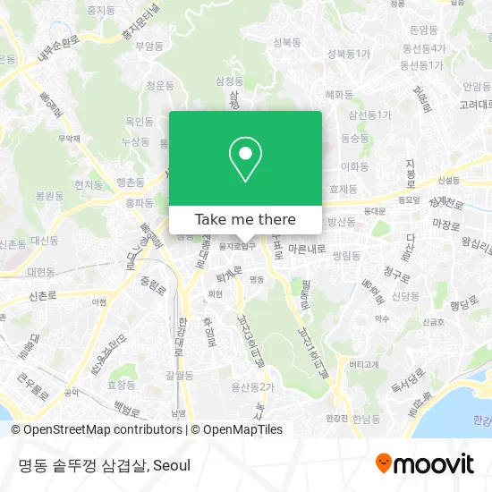 명동 솥뚜껑 삼겹살 map