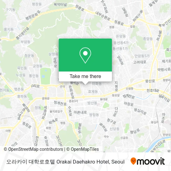 오라카이 대학로호텔 Orakai Daehakro Hotel map