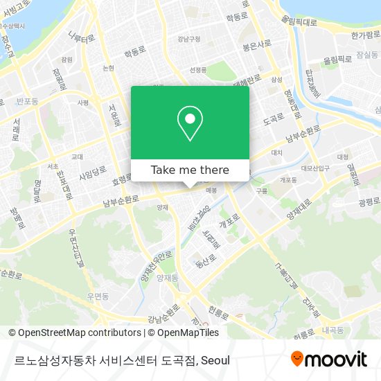 르노삼성자동차 서비스센터 도곡점 map