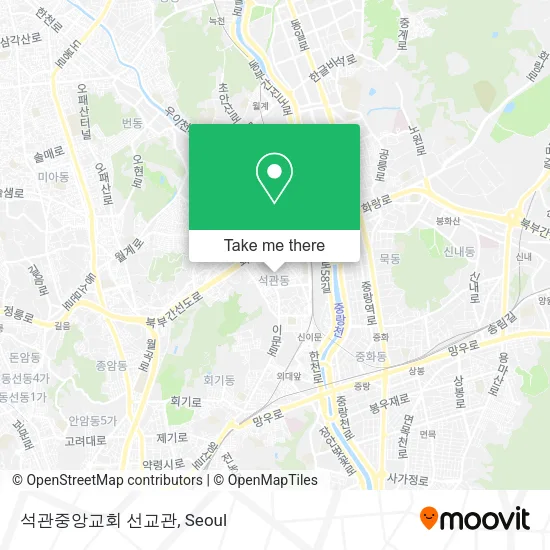 석관중앙교회 선교관 map
