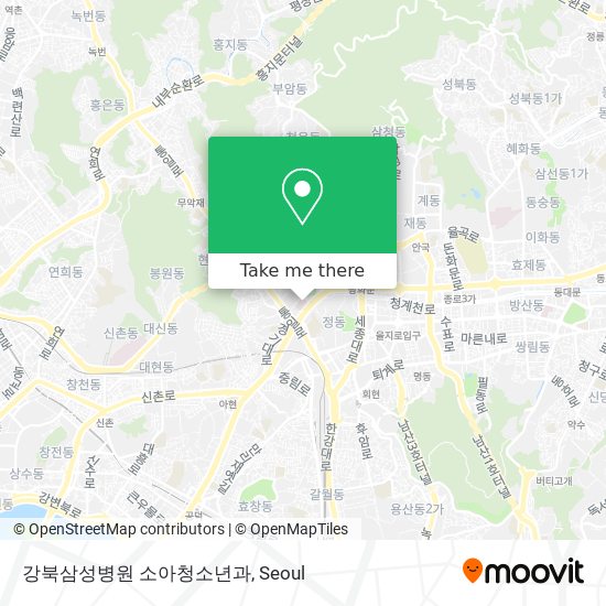강북삼성병원 소아청소년과 map