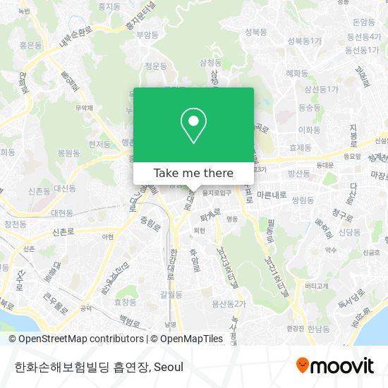 한화손해보험빌딩 흡연장 map
