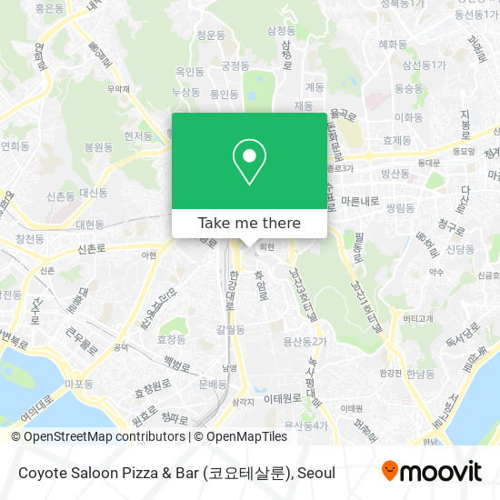 Coyote Saloon Pizza & Bar (코요테살룬) map
