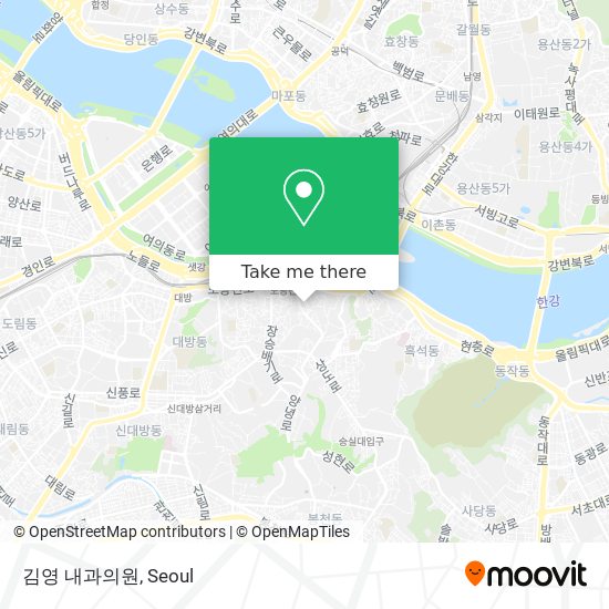 김영 내과의원 map