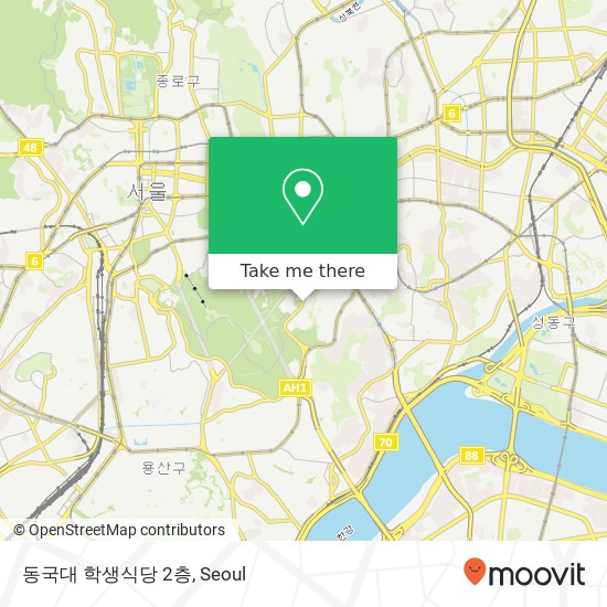 동국대 학생식당 2층 map