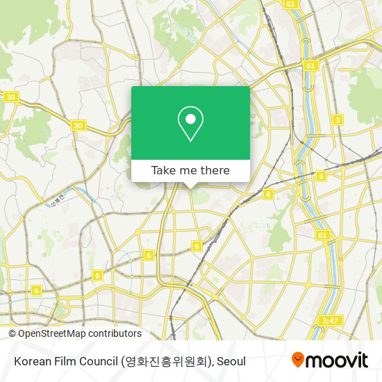 Korean Film Council (영화진흥위원회) map