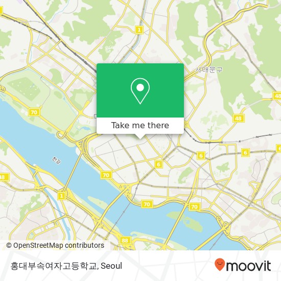 홍대부속여자고등학교 map