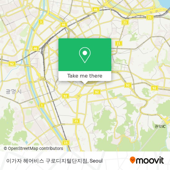 이가자 헤어비스 구로디지털단지점 map