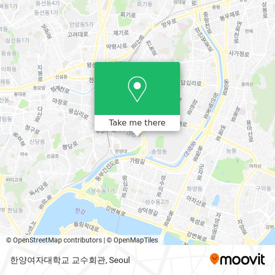 한양여자대학교 교수회관 map