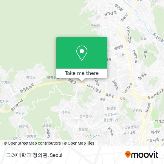 고려대학교 정의관 map