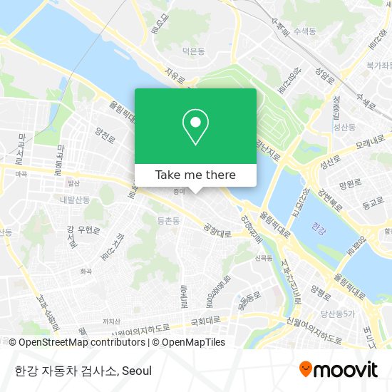 How to get to 한강 자동차 검사소 in 강서구, 서울시 by Bus or Subway?