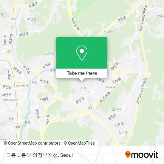 고용노동부 의정부지청 map