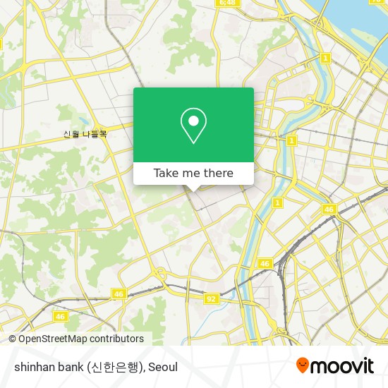 shinhan bank (신한은행) map