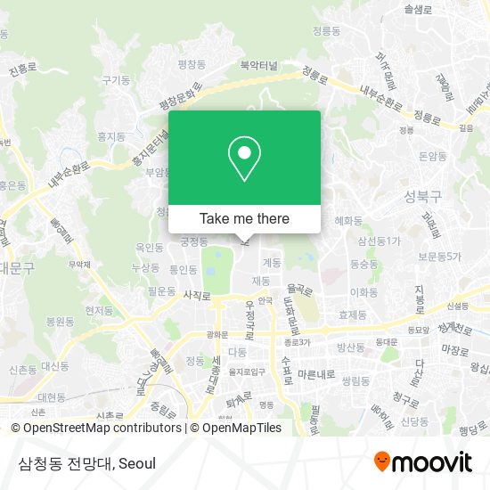 삼청동 전망대 map