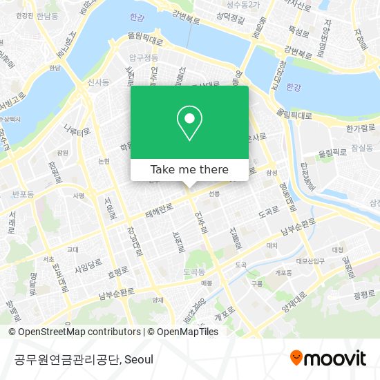 공무원연금관리공단 map