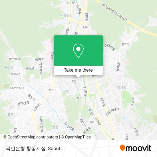 국민은행 창동지점 map