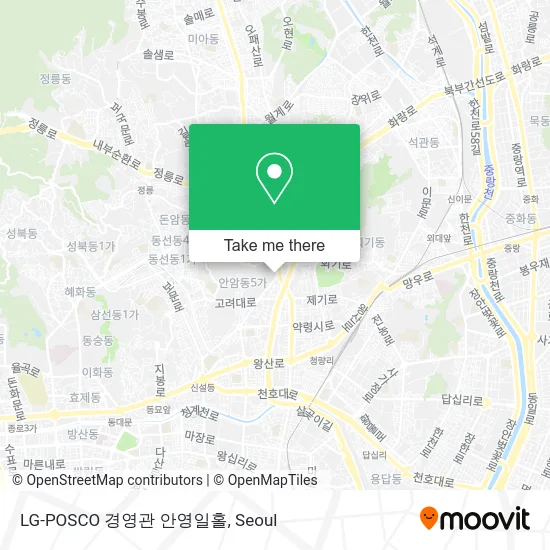 LG-POSCO 경영관 안영일홀 map