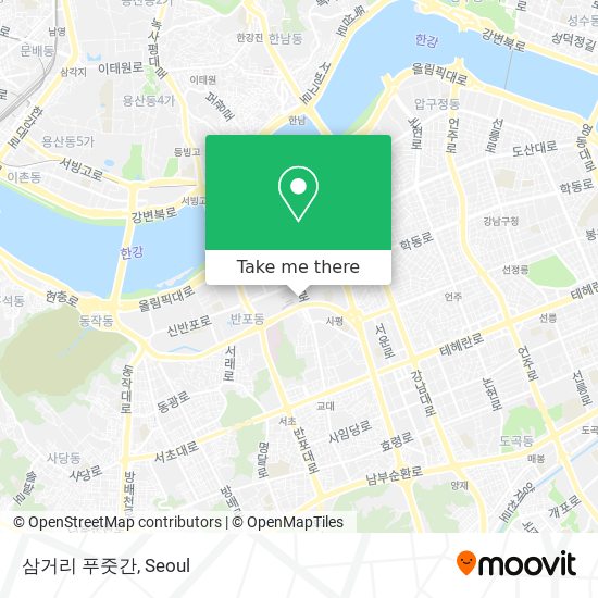 삼거리 푸줏간 map