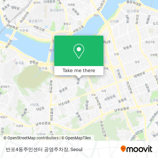 반포4동주민센터 공영주차장 map