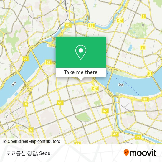 도쿄등심 청담 map