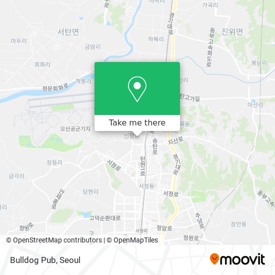 Bulldog Pub map