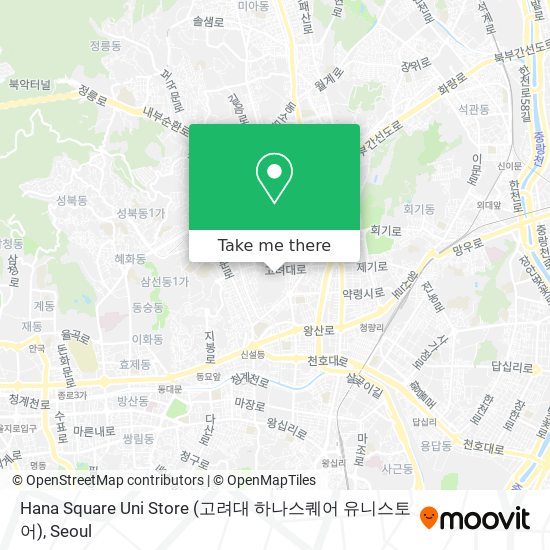 Hana Square Uni Store (고려대 하나스퀘어 유니스토어) map