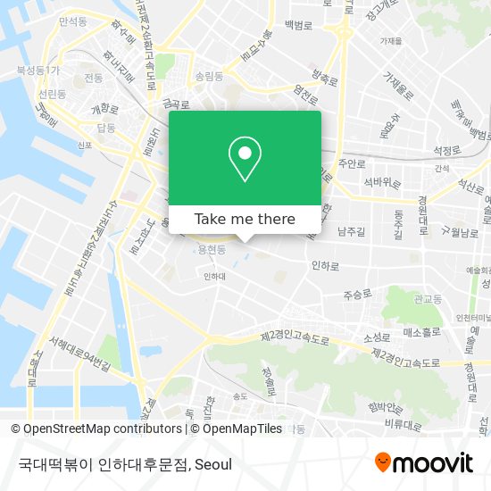 국대떡볶이 인하대후문점 map