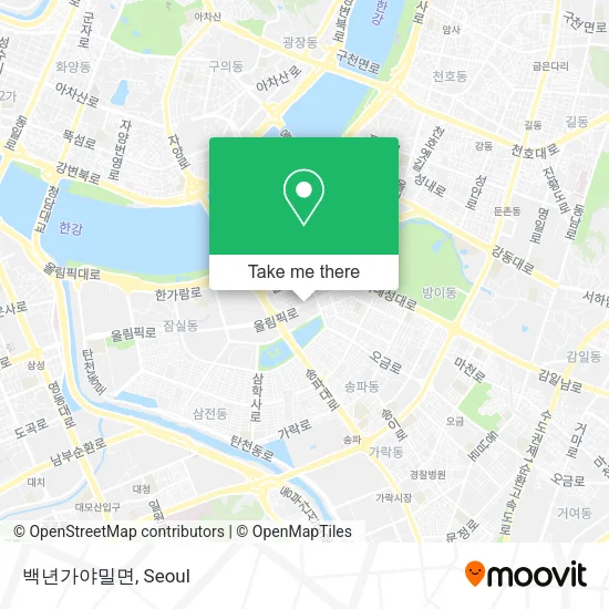 백년가야밀면 map