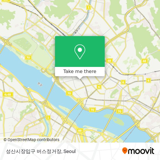 성산시장입구 버스정거장 map