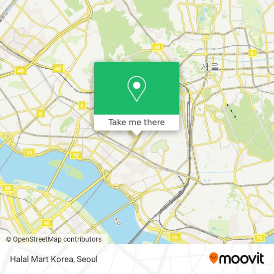 Halal Mart Korea map
