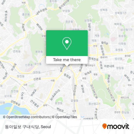 동아일보 구내식당 map