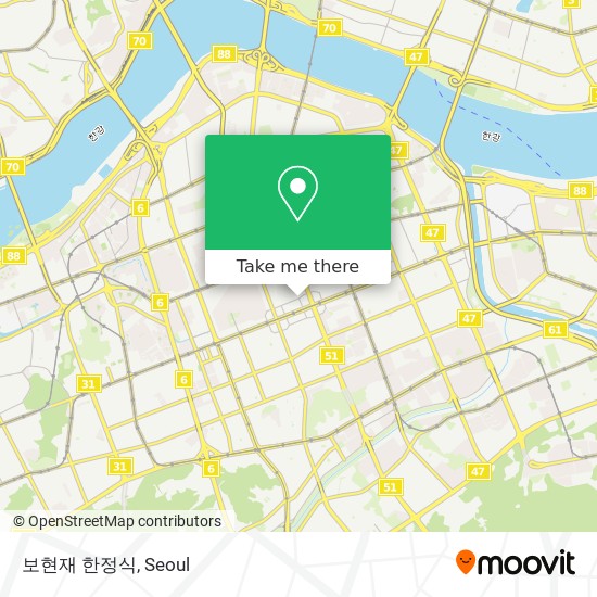 보현재 한정식 map