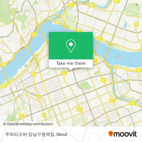 주와리소바 강남구청역점 map