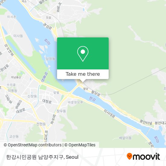 한강시민공원 남양주지구 map