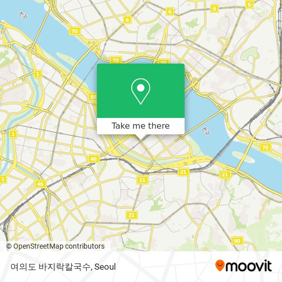 여의도 바지락칼국수 map