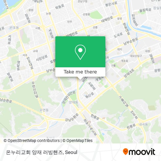 온누리교회 양재 러빙핸즈 map