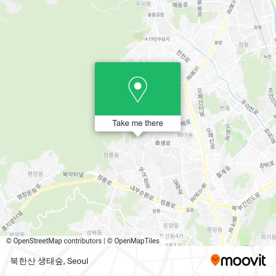 북한산 생태숲 map