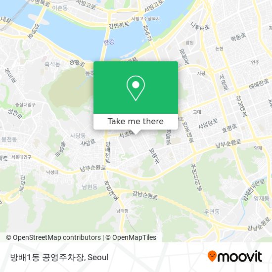 방배1동 공영주차장 map
