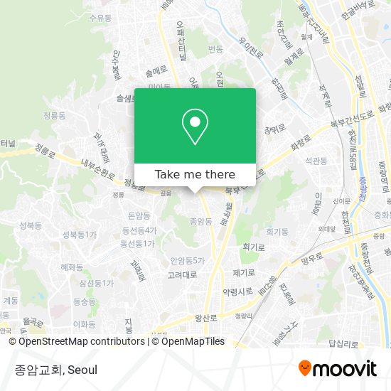 종암교회 map