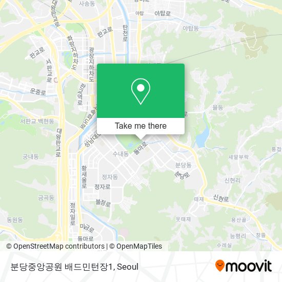 분당중앙공원 배드민턴장1 map
