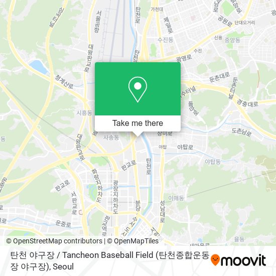 탄천 야구장 / Tancheon Baseball Field (탄천종합운동장 야구장) map