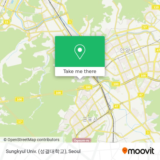 Sungkyul Univ. (성결대학교) map