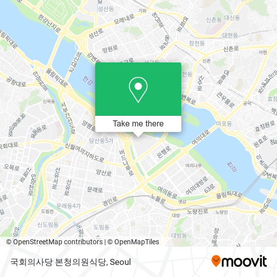 국회의사당 본청의원식당 map