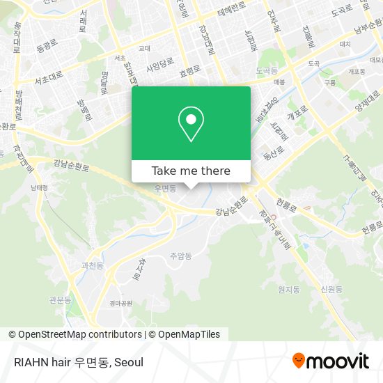 RIAHN hair 우면동 map