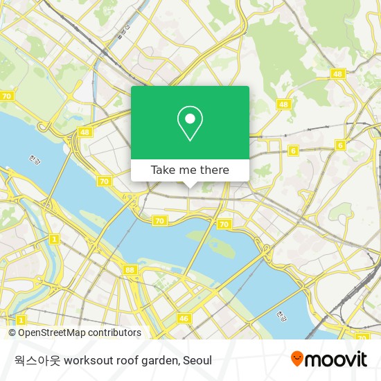 웍스아웃 worksout roof garden map