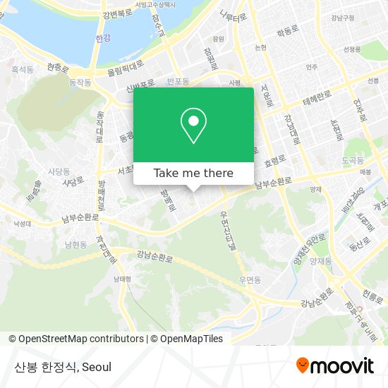 산봉 한정식 map