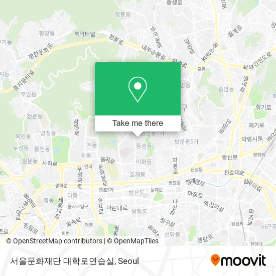 서울문화재단 대학로연습실 map