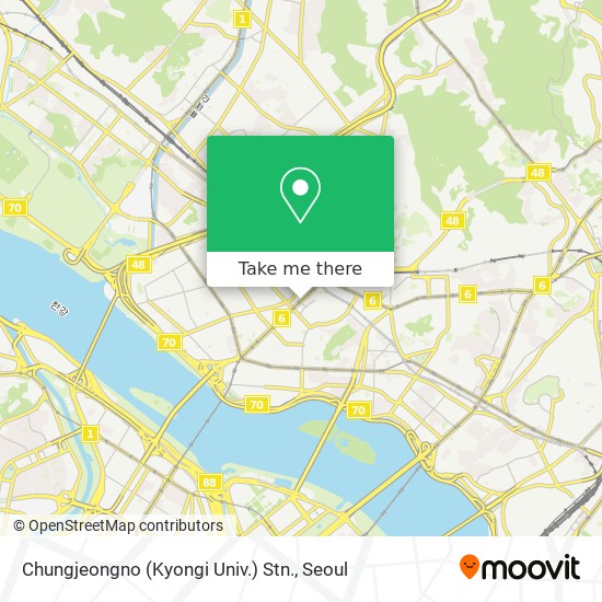 Chungjeongno (Kyongi Univ.) Stn. map